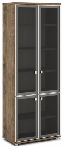 Шкаф со стеклом в алюминиевом профиле V-612 (82x44x219)