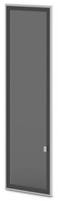 Дверь стеклянная тонированная в алюминиевом профиле V-025 левый (40x2x141)