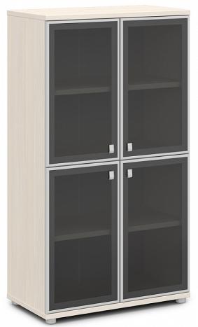 Шкаф со стеклом в алюминиевом профиле V-669 (82x44x149)
