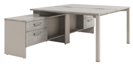 Стол с опорной тумбой D-424 (175х238х75)