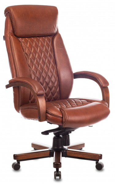 Кресло руководителя Бюрократ T-9924 WALNUT