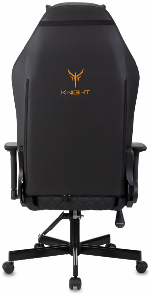 Кресло игровое Knight Rampart черный ромбик эко.кожа с подголов. крестов. металл